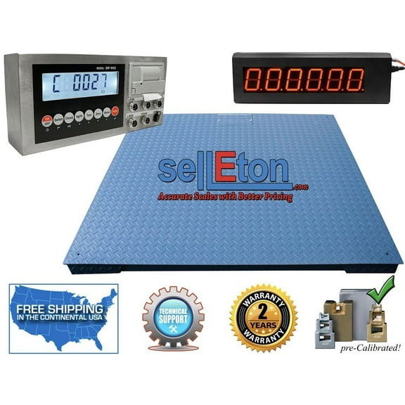Heavy Duty Industrial Floor scale 6 x 6 / 72 10,000 lbs x 1 lb