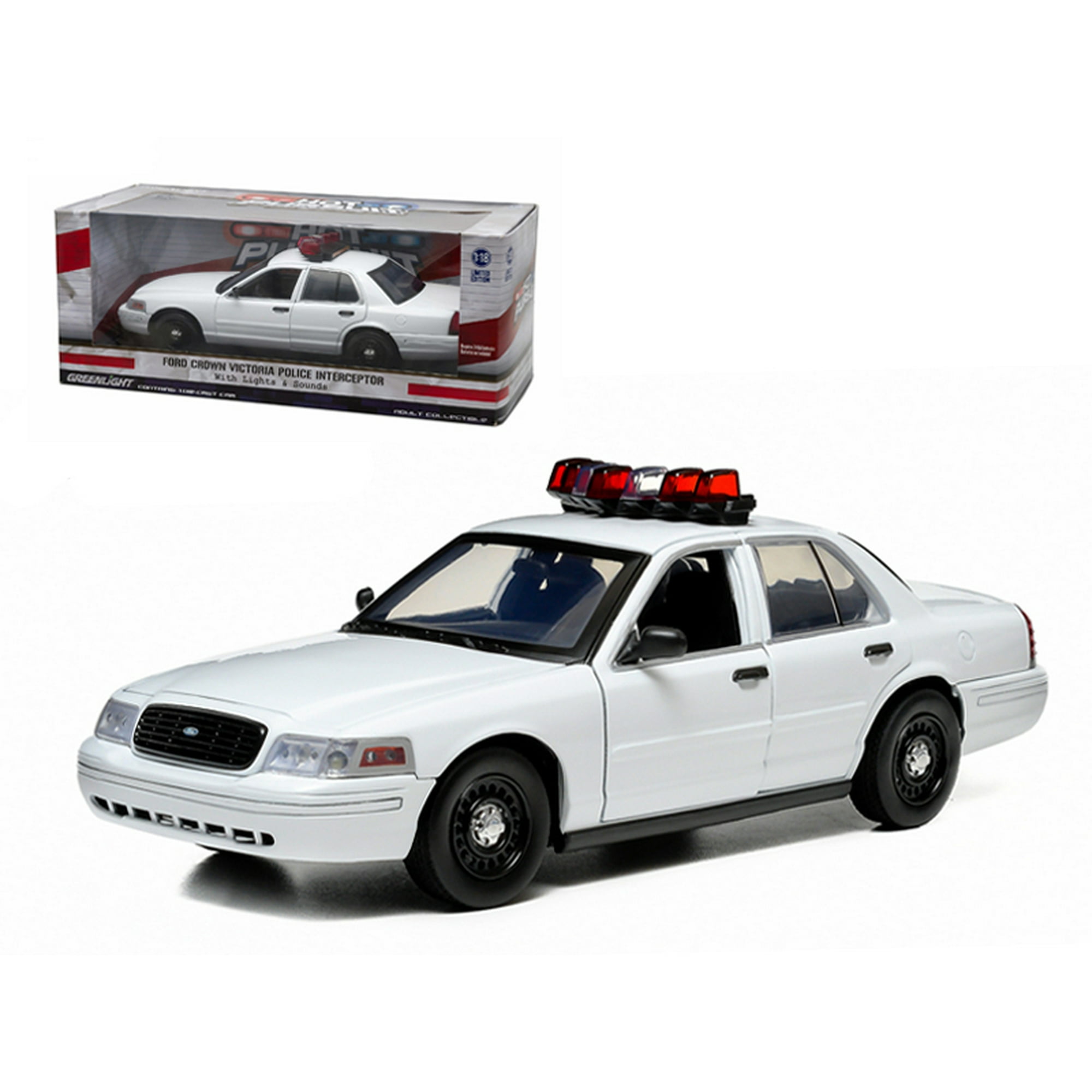 Greenlight Ford Crown Victoria Unmarked Plain White Police Car