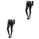 thumbnail image 1 of Jumpingount Leggings de cuero para mujer, grueso, cálido, elástico, cintura alta, adelgazante, noveno pantalón, Legging, pantalones de vestir de ocio Negro S 2piezas Jumpingount CBP186558, 1 of 6