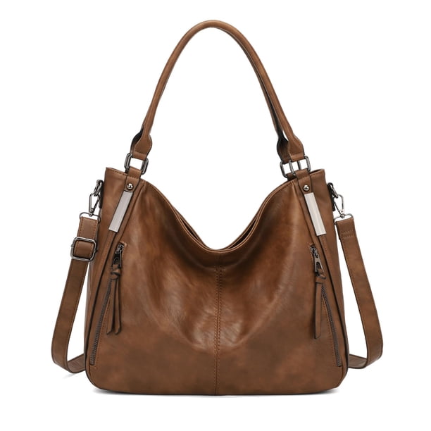 Bolso de mano KL928 para mujer, bandolera tipo hobo, marrón