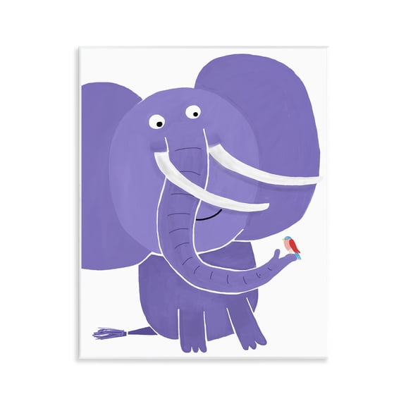 Stupell Industries Cottage Elephant & Bird Friends Wall Plaque Art, 11 x 14, by Carla Daly