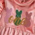 thumbnail image 5 of Zukuco 2Pcs Baby Girls My First Birthday Outfit Velvet Long Sleeve One Year Old Romper Bodysuit Headband Clothes, 9-12 Months, 5 of 9