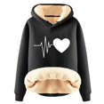 thumbnail image 1 of Wyzesi Chandails en Molleton Rasoir Femme Hiver R Velours Rembourré Cardigan Chaud Sherbet Sweat à Capuche Veste Chandails en Molleton Roses pour Filles Chandails en Molleton Doux pour Femmes Plus TG, 1 of 3