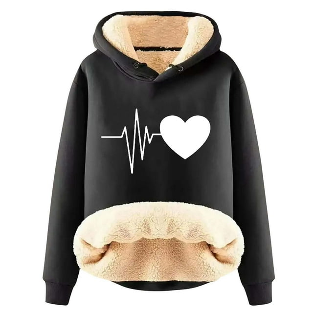 Wyzesi Chandails en Molleton Rasoir Femme Hiver R Velours Rembourré Cardigan Chaud Sherbet Sweat à Capuche Veste Chandails en Molleton Roses pour Filles Chandails en Molleton Doux pour Femmes Plus TG