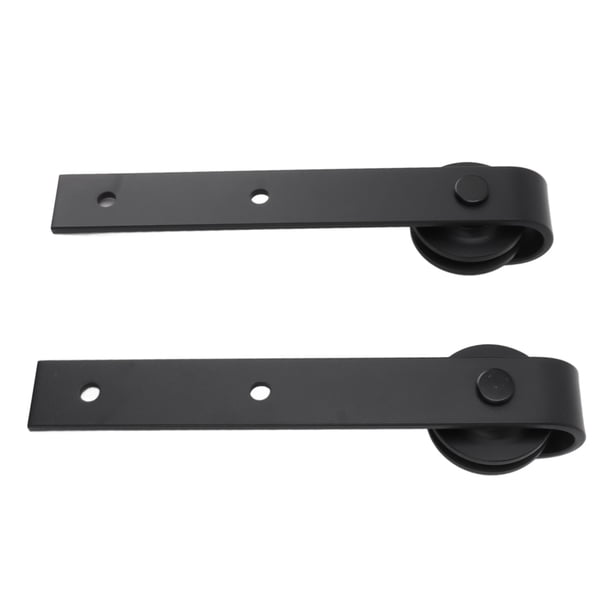 Kit De Hardware De Puerta De Granero, Kit De Rodillo Corredizo De Puerta, Acero Al Carbono Colgante De Riel Colgada Con Diseño Clásico De Diseño Rústico Para La Sala