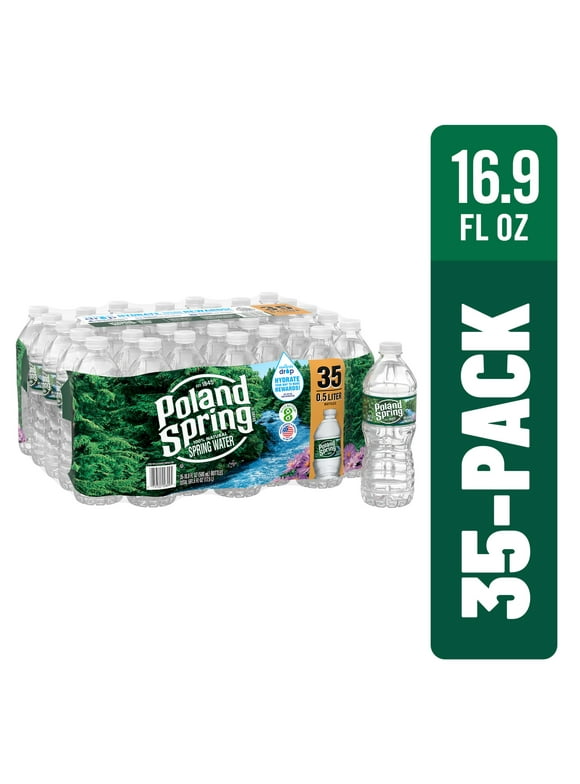 POLAND SPRING Brand 100% Natural Spring Water, 16.9-ounce plastic bottles (Pack of 35)