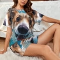 thumbnail image 4 of Balery Sea Swimming Corgi Pattern Womens Pajama Sets 2 Piece Soft Short Sleeve Top and Shorts Sleepwear Round Neck Pjs Lounge Set with Pockets-X-Large, 4 of 7