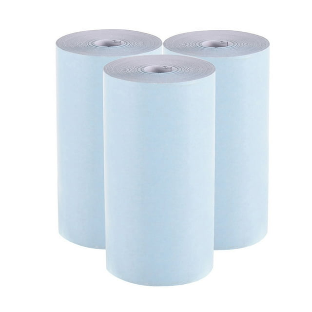 Tignapoo Aibecy 57mm x 30mm Color Thermal Paper for MeowMeow Machine & Ailixiong, Blue, Pack of 3 Rolls (OS2093 Variant) - Ideal for Crafting and Labeling
