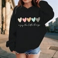 thumbnail image 4 of WOYY Toddler Girls Fleece Hoodie Hearts Print Hooded Sweatshirt Pullover Top, Sizes 4-5T, 4 of 8