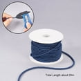thumbnail image 3 of 20 Yards Twisted Cord Rope 3mm Nylon Honor Cord Silk Ropes Decorative Rope Trim Satin Shiny Cord Thread for Crafts Handfasting Home Décor Upholstery Curtain Tieback (Marine Blue), 3 of 9