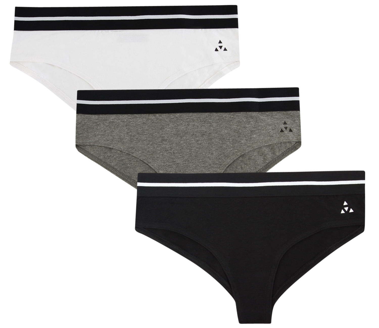 Balanced Tech Women's Soft Cotton Bikini Panties Underwear 3 Pack