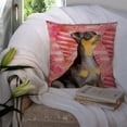 thumbnail image 3 of Carolines Treasures BB9811PW1414 Miniature Pinscher 2 Love Fabric Decorative Pillow  14Hx14W multicolor, 3 of 4