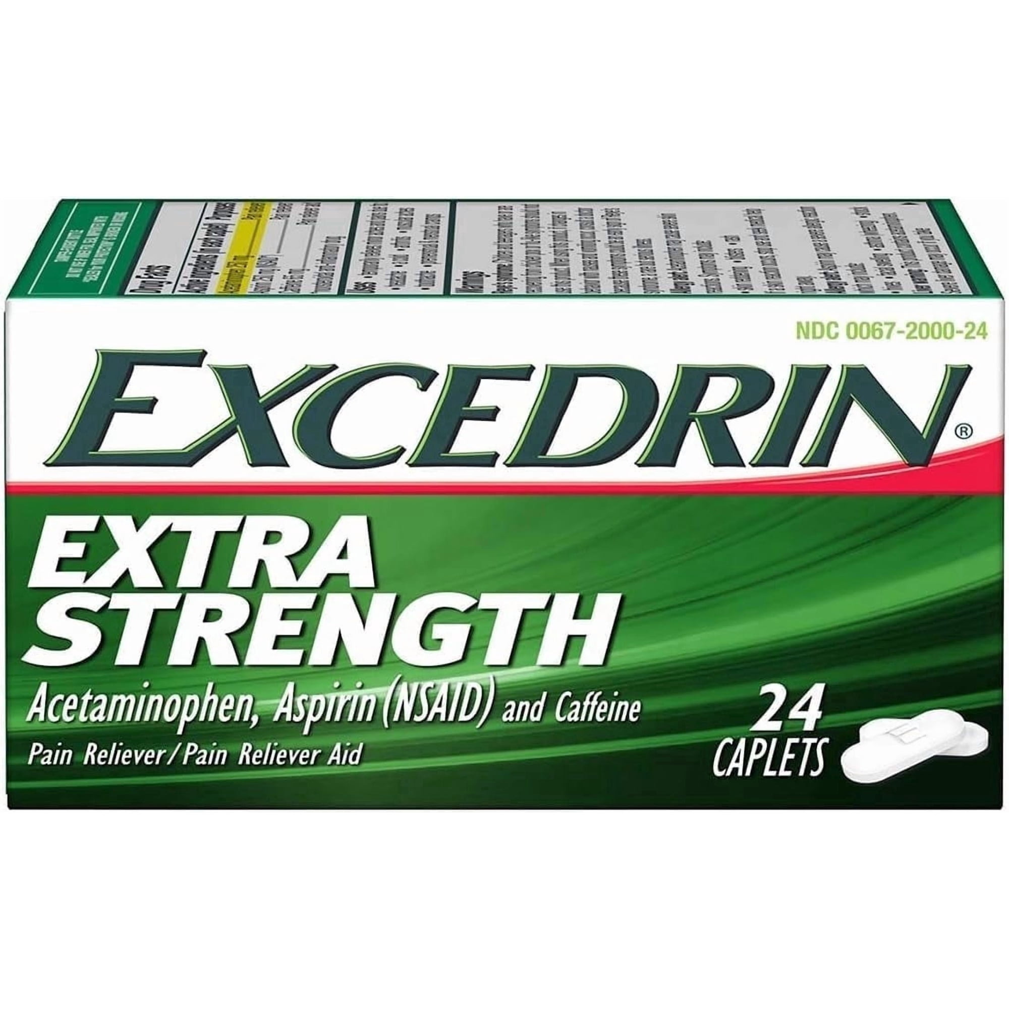 Excedrin Extra Strength Pain Reliever Caplets 24 Caplets