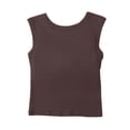 thumbnail image 5 of Nestiefly Tank Top for Women with Built in Bra Racerback Fitted Tanks Summer Casual V Neck Camisoles Basic Cami 2026 Coffee XL, 5 of 8