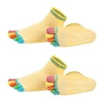 thumbnail image 1 of Uxcell Calcetines de Yoga para los Dedos, Antideslizantes, para Hombres y Mujeres, 2 Pares Colorido-Amarillo, 1 of 7