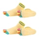 thumbnail image 1 of Uxcell Calcetines de Yoga para los Dedos, Antideslizantes, para Hombres y Mujeres, 2 Pares Colorido-Amarillo, 1 of 7