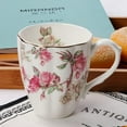 thumbnail image 2 of WYGOAKG Chinese Porcelain Mug Large Capacity 420 Ml Pastoral Flower Tea Cup Office Tea Cup Milk Coffee Ceramic Mug for Home Drink, 2 of 2