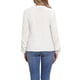 thumbnail image 3 of Blusas de encaje de manga larga para mujeres, camisas de trabajo elegantes y casuales, cuello en V, L blanco, 3 of 6