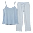 thumbnail image 1 of Pijama Secret Treasure para Mujer Rayado Azul Talla M 2 Piezas, 1 of 4