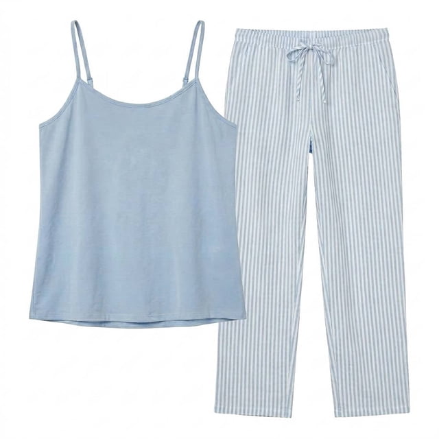 Pijama Secret Treasure para Mujer Rayado Azul Talla M 2 Piezas