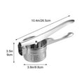 thumbnail image 3 of Gnmfd Stainless Steel Manual Vegetable Press Juicer, Multifunctional Hand-Press Potato Lemon Orange Pomegranate Juicing Tool for Kitchen Cooking, Ergonomic Squeezing Healthy Food Prep, 3 of 9
