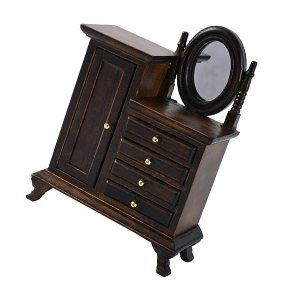 Sinyiin Miniature Vanity Dresser 1/16 Dollhouses Furniture for Craft Model Project Decors