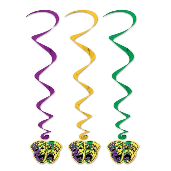 Beistle Mardi Gras Party Whirls Decoration (Case of 30)