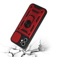 thumbnail image 4 of For Apple iPhone 11 (6.1") Hybrid Cases with Slide Camera Lens Cover and Ring Holder Kickstand Rugged Dual Layer Hard Case Cover fit iPhone 11 - Red, 4 of 8