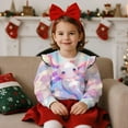 thumbnail image 2 of Yuyamidu Axolotl Toddler Girl Sweatshirt 1T 2T Cute Going Out Long Sleeve Ruffle Shoulder Crewneck Sweatshirts Pullover Tops Soft Lightweight Play Wear for School Outdoor, 2 of 8