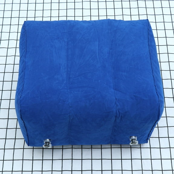 Raindrops Air Filled Travel Pillow Inflatable Foot Rest Dark Blue PVC Relieves Lower Legs and Feet Tightness 1Pcs