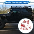 thumbnail image 2 of Unique Bargains Reflective Bumper Decal Red Square Carp Reflective Car Sticker Personalized Decoration Vehicle Body or Door or Window, 2 of 7