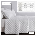 thumbnail image 4 of Solid Quilt Set - Lightweight, Soft, All-Season - 2-Piece Diamond Embossed Bedding Set (Twin / Twin XL, White), 4 of 6