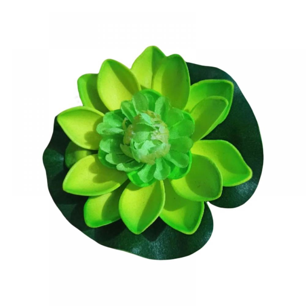 ARTIFICIAL LOTUS FLOWER GREEN LILY PAD POND WATER FEATURE FLOATING WATER LILY 