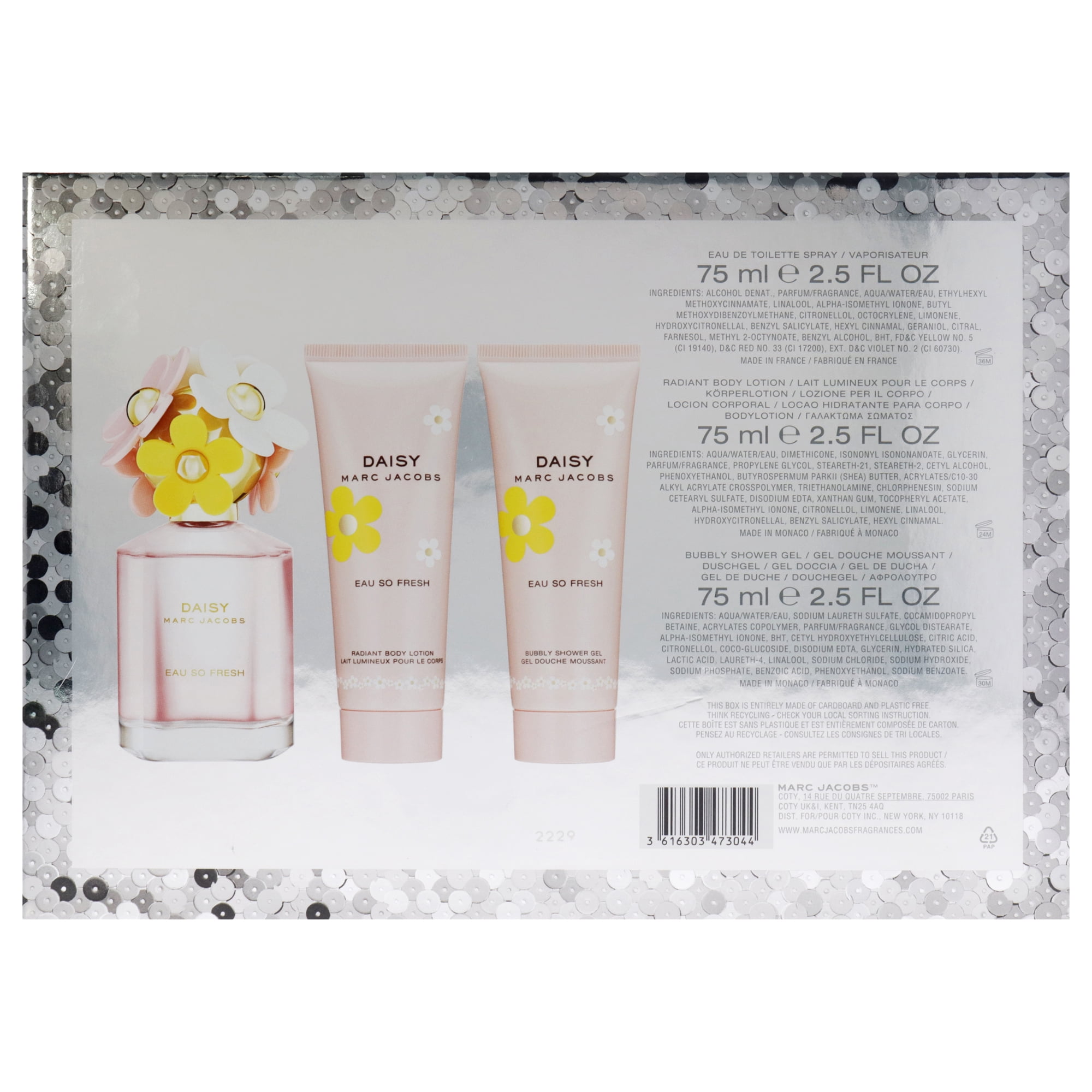 Marc Jacobs Daisy Eau So Fresh 3pcs Gift Set For Women 125ml Eau