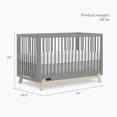 thumbnail image 2 of Dream On Me Hygge 5-in-1 Convertible Crib, Sea Grass And Vintage White Oak, 2 of 9
