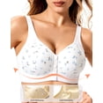 thumbnail image 5 of STARLACKC Diasy No Underwire Bras for Old Women Adajusatble Plus Size Wireless Comfoty Bra Front Snap Closing Bras for Senoir, 5 of 7