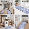thumbnail image 5 of Blue Ethnic Geometric Pattern Kitchen Rugs Sets Of 3,Kitchen Runner Rugs Non Skid Washable,Decorative Kitchen Floor Mats for Kitchen,Sink,Laundry,17"x30"+ 17"x47" + 17"x59", 5 of 6
