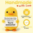 thumbnail image 2 of Peluche de ganchillo Positive Duck PICKLE BUDDIES, apoyo emocional, 2 of 8
