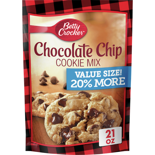 Betty Crocker Chocolate Chip Cookie Mix, 21.0 OZ - Walmart.com ...
