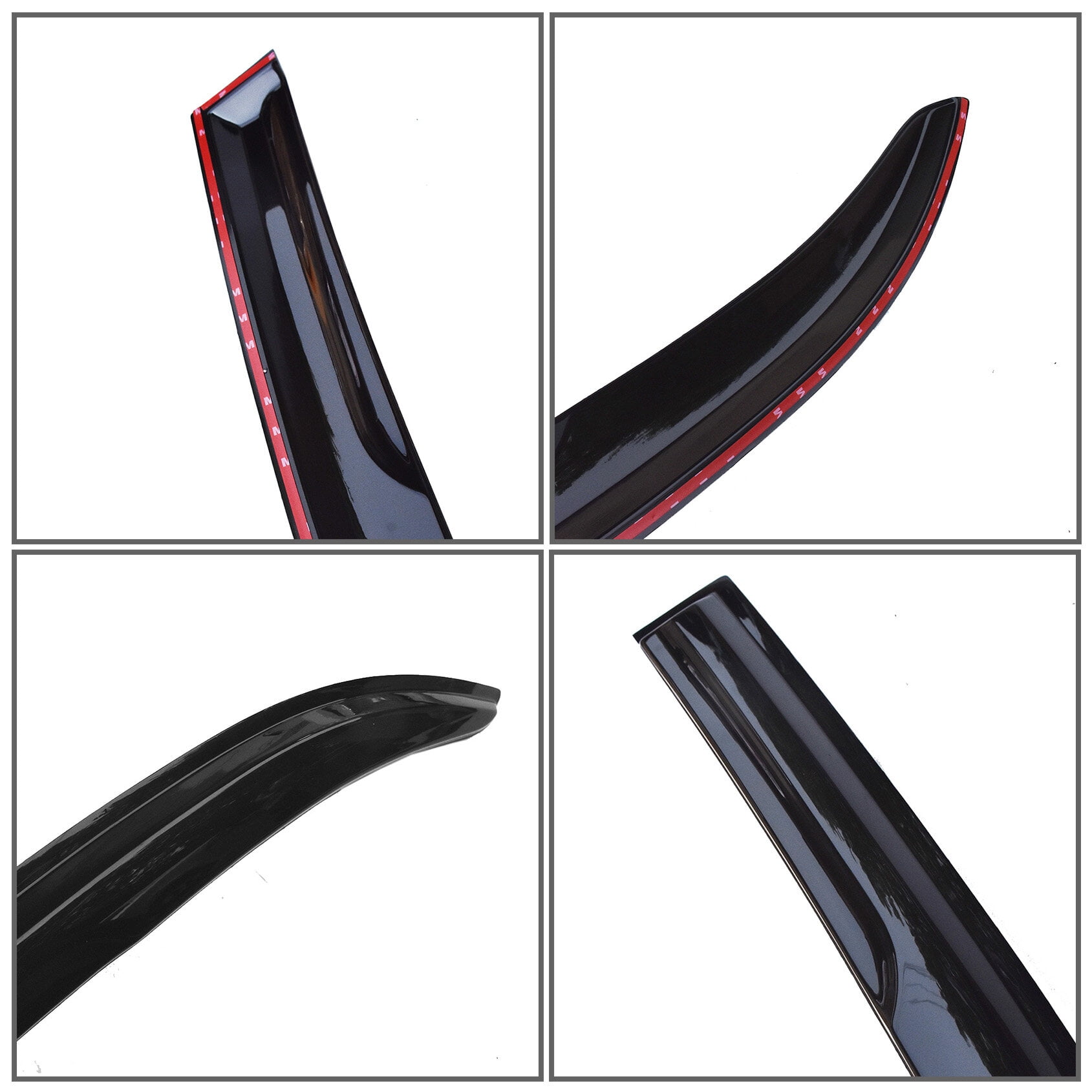 SEBLAFF 4Pc Window Visor Vent Fit for 03-08 Toyota Corolla Mugen Style Acrylic Rain Wind Guard