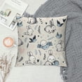 thumbnail image 2 of JEUXUS Bunny Easter Cute Bunny Bird with Heart Short Plush Pillowcase White, 2 of 5