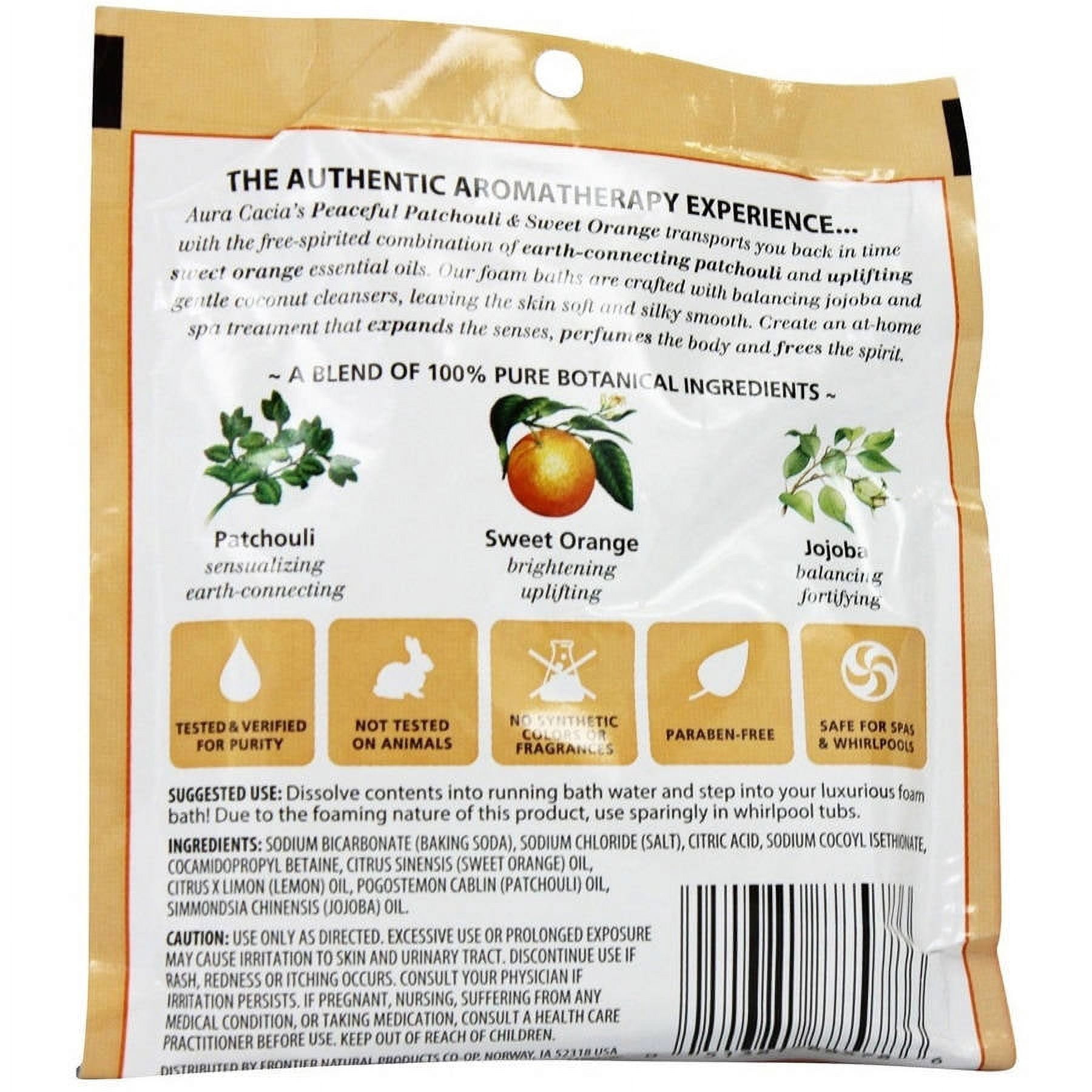 Aura Cacia Peaceful Patchouli & Sweet Orange Foam Bath , 2.5 Oz, 6 Pk
