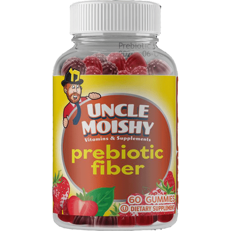 Prebiotic Fiber Gummies - Berry Flavor 60 Gummies Helps Support Digestive Health and Immune System GMO Free Gelatin Free Nut Free Kosher Parve