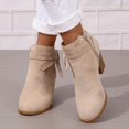 thumbnail image 2 of Oyedens Women's Dress Boots Ankle Booties Suede Bowknot Pointed Toe High Heels Short Boots, 2 of 6