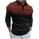 thumbnail image 2 of Blusa y camisa de manga larga con cuello vuelto para hombre, informal, estampada, con botones, de poliéster, 2 of 6