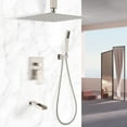 thumbnail image 3 of CASAINC Single-Handle 1-Spray Patterns 12 in. Ceiling Mount Tub and Shower Faucet in Brushed Nickel (Valve Included), 3 of 5