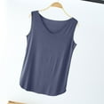 thumbnail image 2 of ameIAEA Women's Summer Sleep Tank Top Sleeveless Pajamas Shirt V Neck Solid Color Soft Tees, 2 of 5