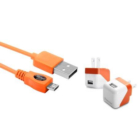 - Insten Orange USB Mini Travel Wall Charger + 10FT Micro USB Cable For Android Cell Phone Motorola Moto E4 Plus G5 G4 Play LG Aristo K10 K8 Tribute HD K7 Stylo 3 2 Universal (2-in-1 Accessory Bundle)