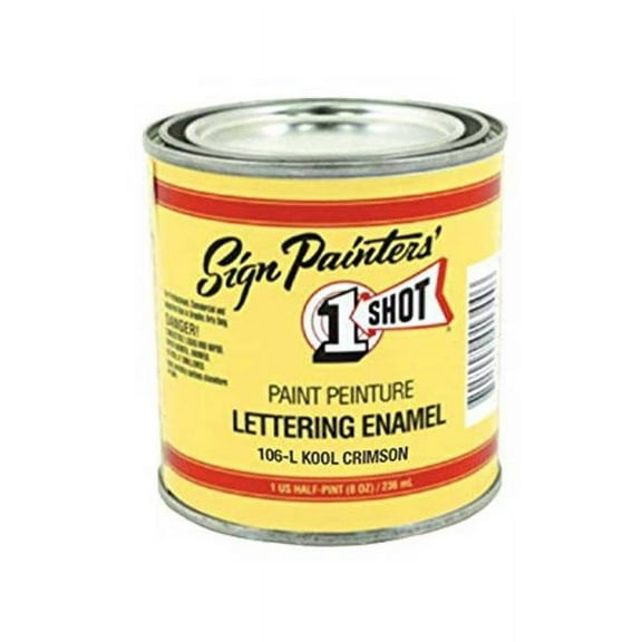 LETTERING ENAMEL KOOL CRIMSON 4OZ