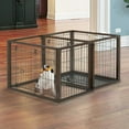thumbnail image 5 of Richell Flip To Play Pet Crate Medium Brown 32L x 23.4W x 24.5H in., 5 of 5